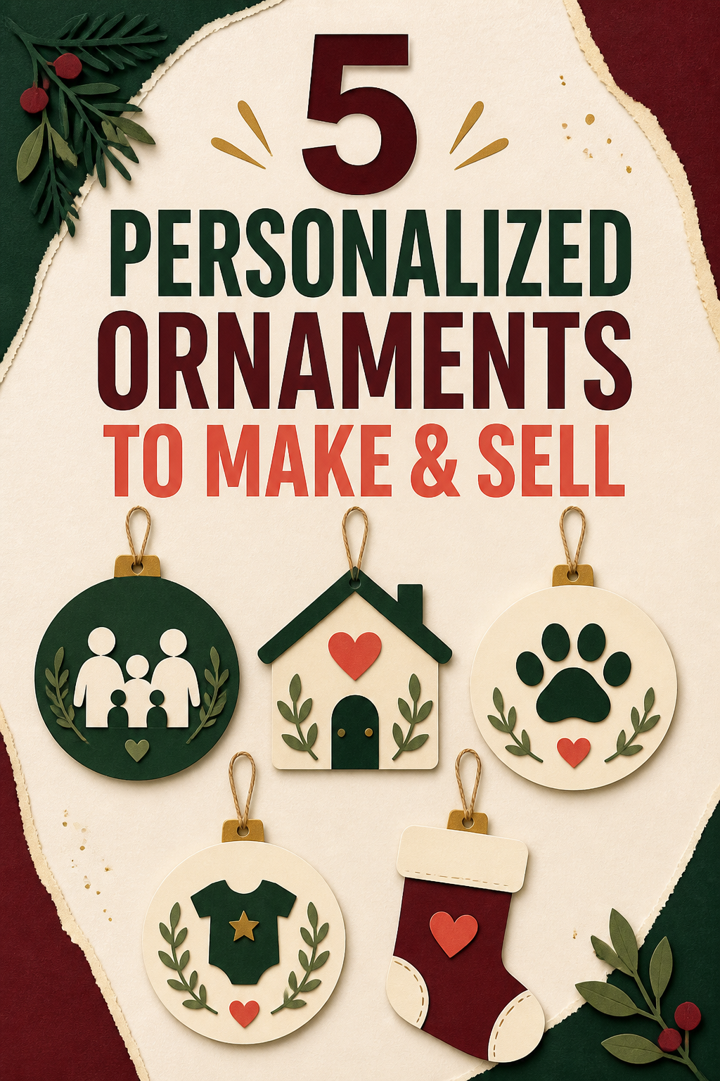 Five personalized ornament ideas to make and sell